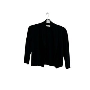 Calvin Klein Black Knit Cardigan Sweater Cropped Sz M
